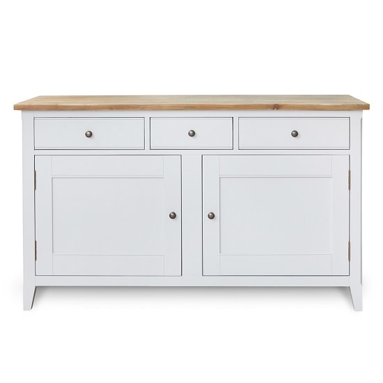 Krista Wooden Sideboard In Grey With 2 Doors And 3 Drawers_3