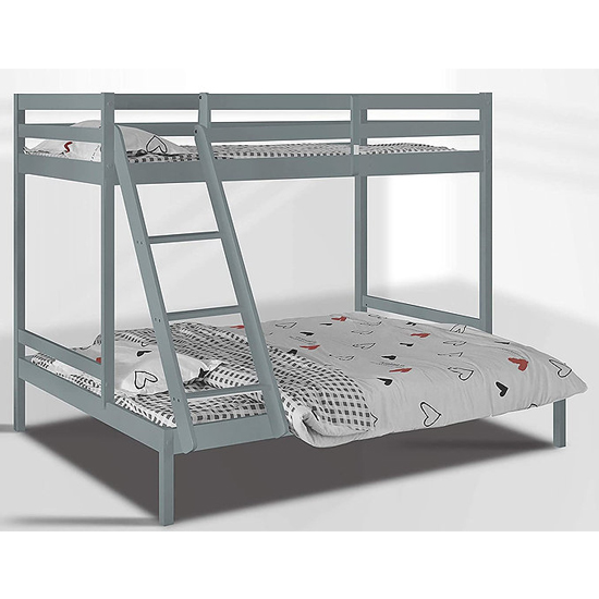 Krolam Wooden Twin Sleeper Bunk Bed In Grey