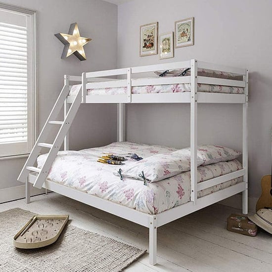 Krolam Wooden Twin Sleeper Bunk Bed In White