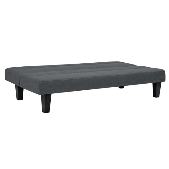 Kubota Velvet Sofa Bed With Wooden Legs In Grey
