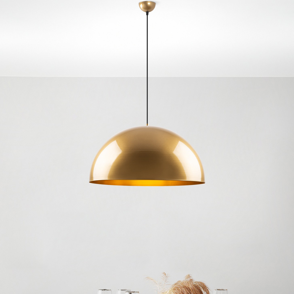 Kure Large Metal Ceiling Pendant Light in Gold