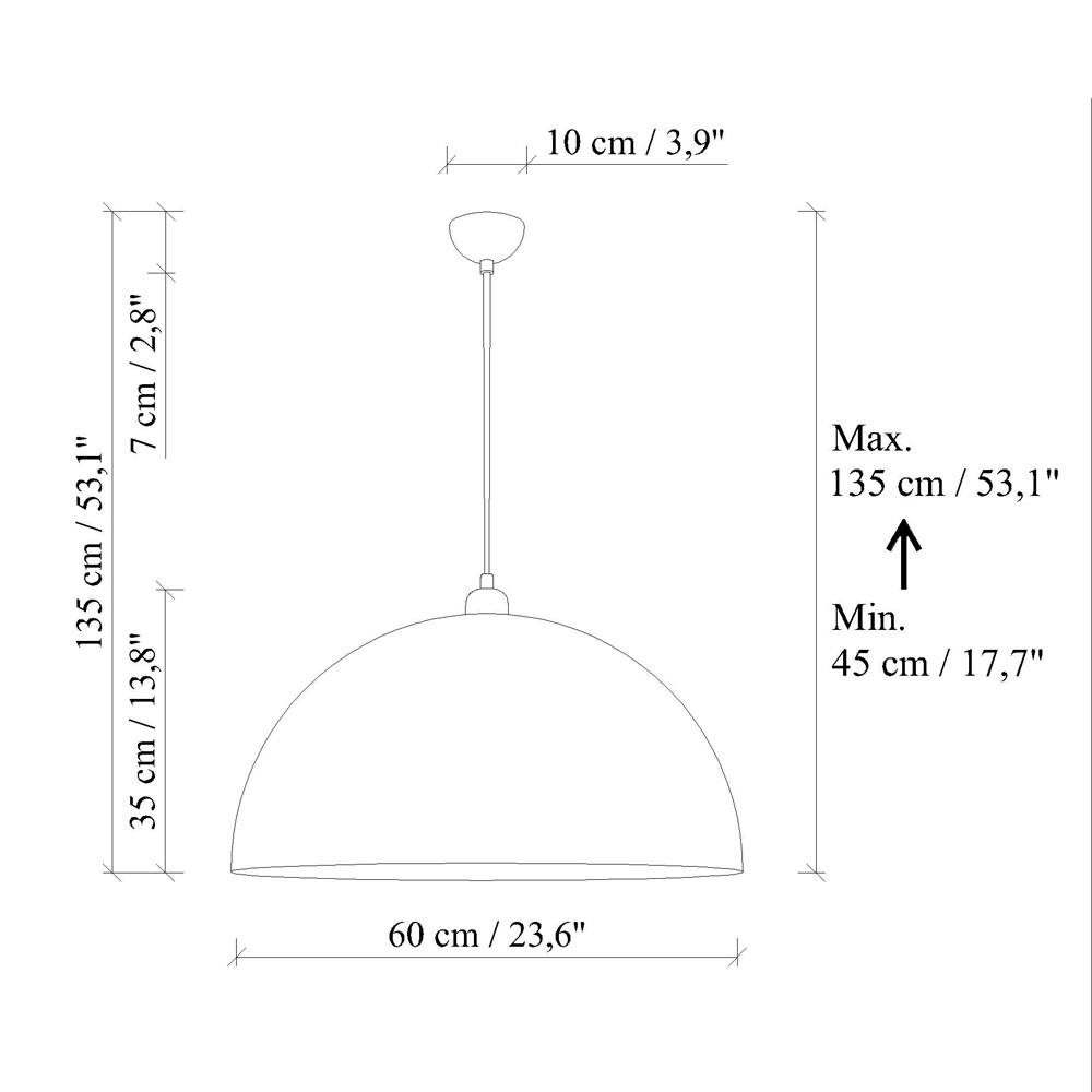 Kure Metal Ceiling Pendant Light in Antiquation