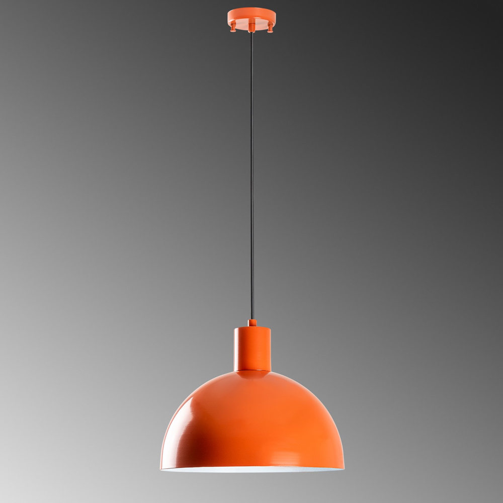 Kure Metal Ceiling Pendant Light in Orange