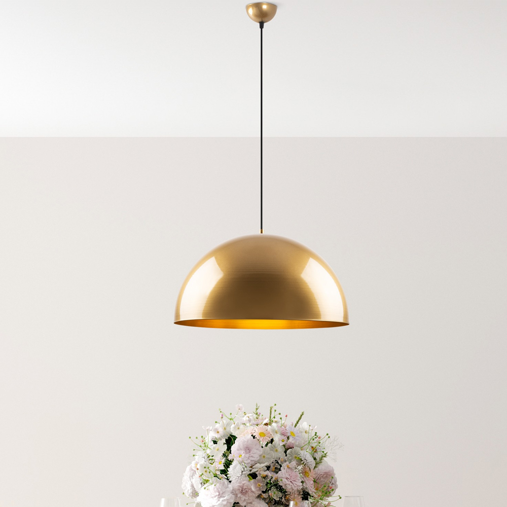 Kure Small Metal Ceiling Pendant Light in Gold