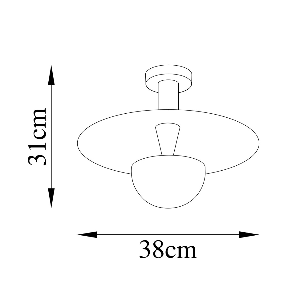 Kurt Medium Metal Ceiling Light in Copper