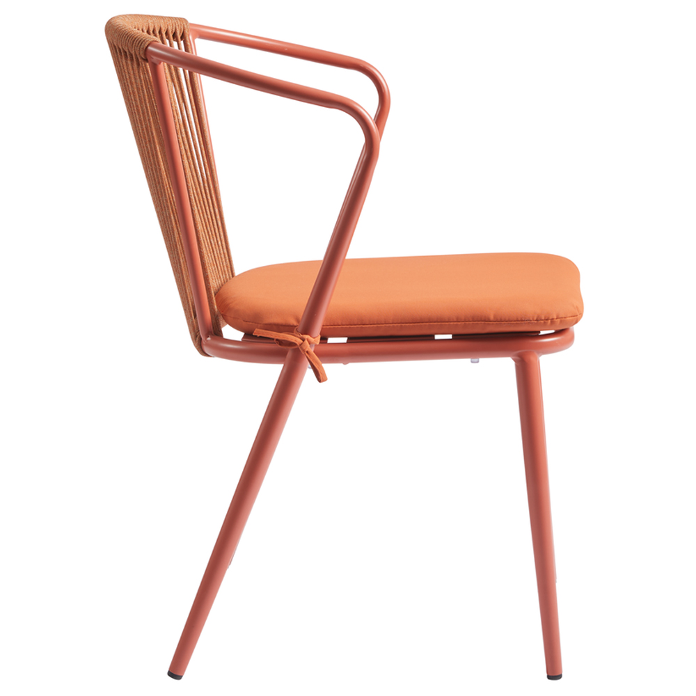 Kutztown Aluminium Outdoor Armchair In Burnt Orange