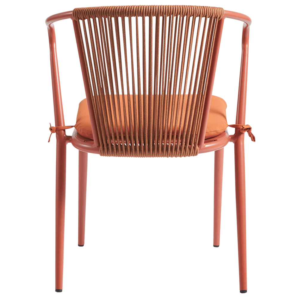 Kutztown Aluminium Outdoor Armchair In Burnt Orange