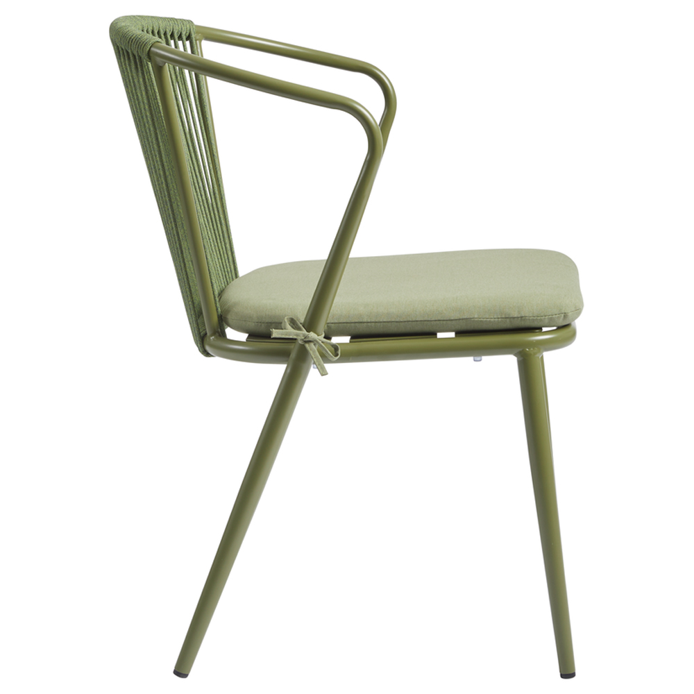 Kutztown Aluminium Outdoor Armchair In Olive Green