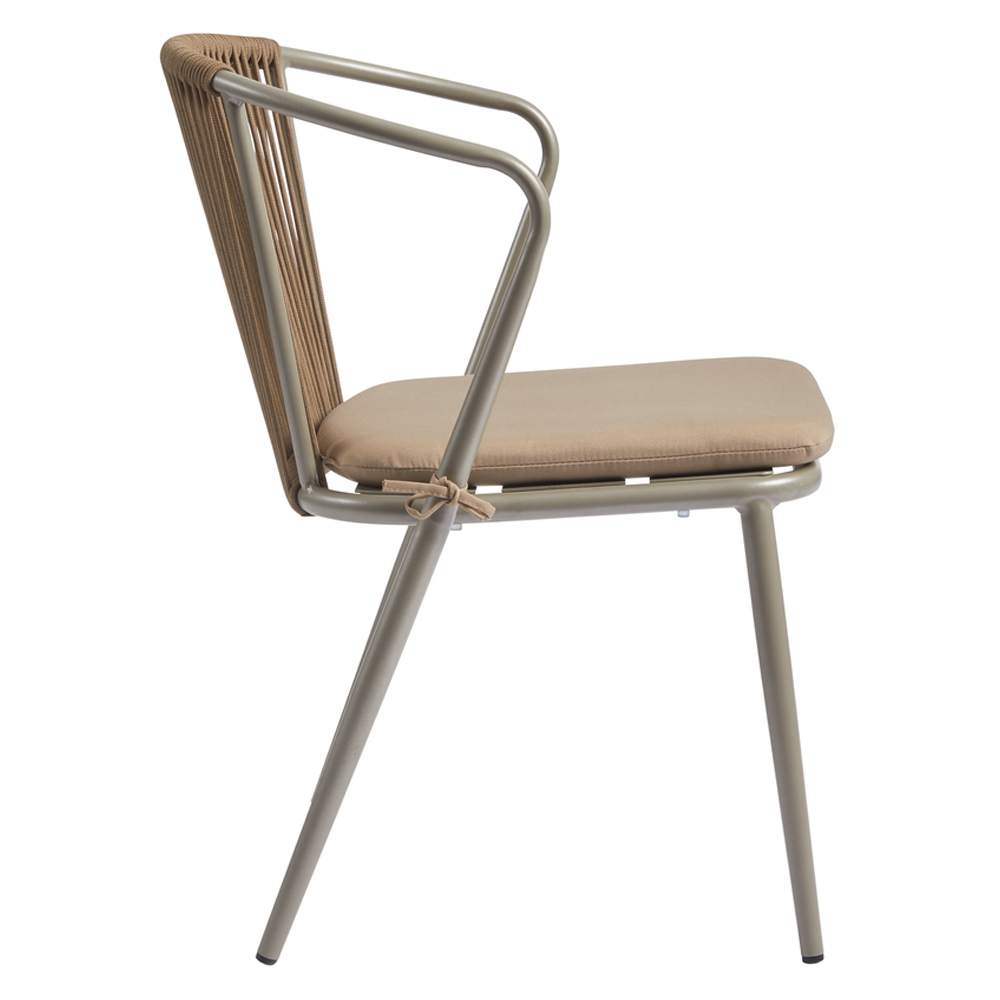 Kutztown Aluminium Outdoor Armchair In Taupe
