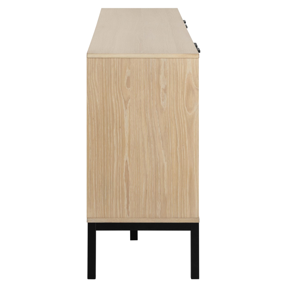 Kutztown Wide Wooden Storage Cabinet With 4 Doors In White Oak