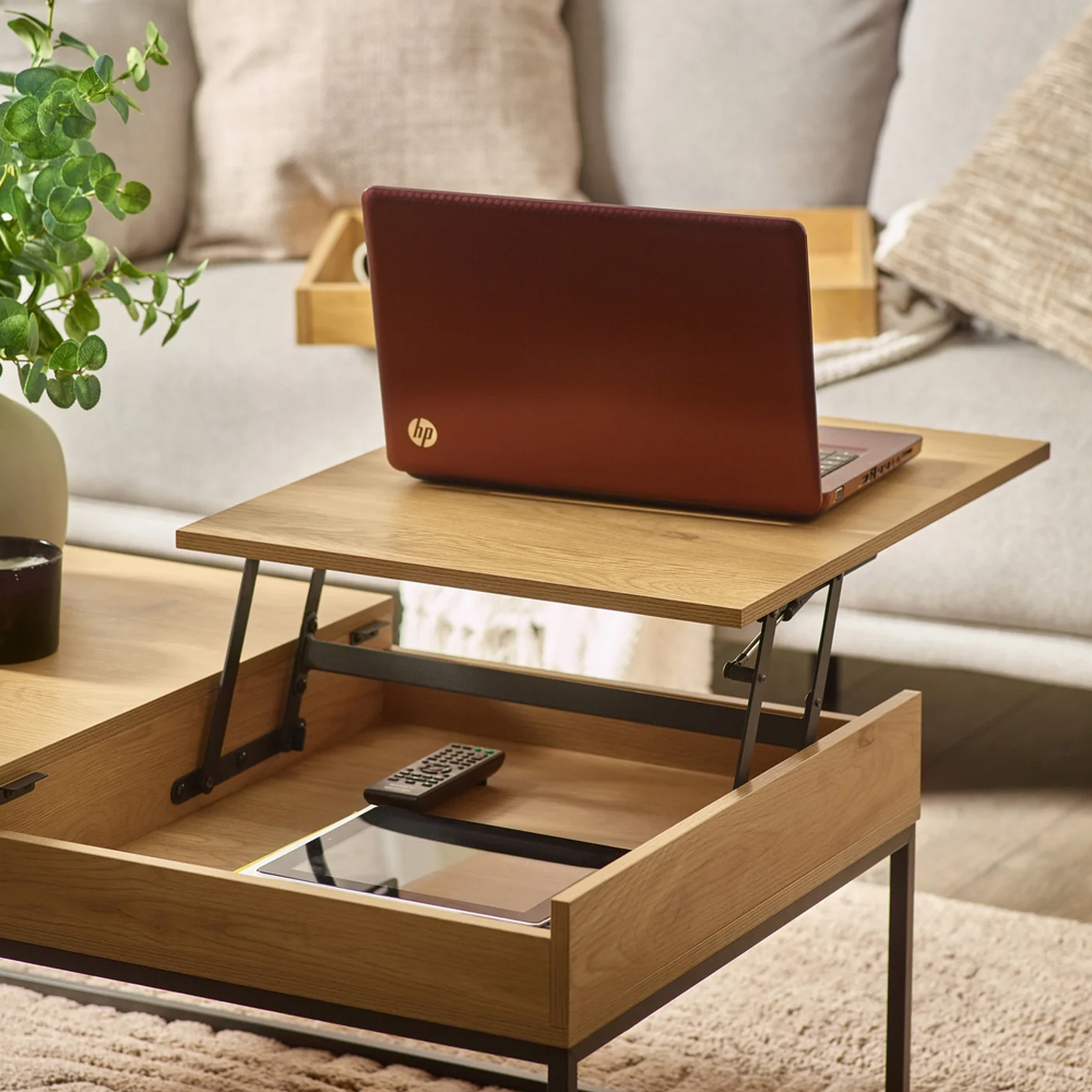 Kyle Wooden Storage Coffee Table - Light Oak