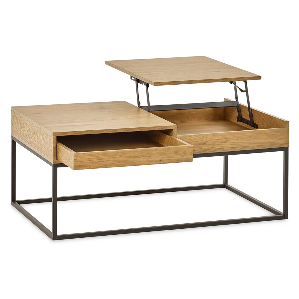 Kyle Wooden Storage Coffee Table - Light Oak