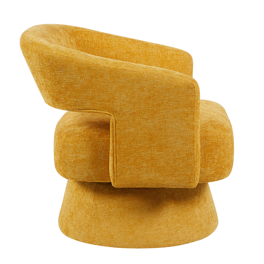 Kynel Fabric Accent Chair in Ochre