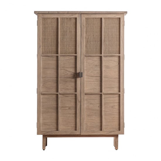 Kyona Wooden 2 Doors Storage Cabinet In Oak