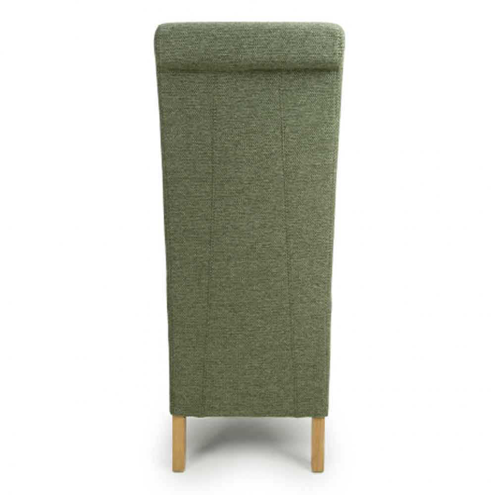 Kyoto Fabric Dining Chairs In Pair - Weave Green