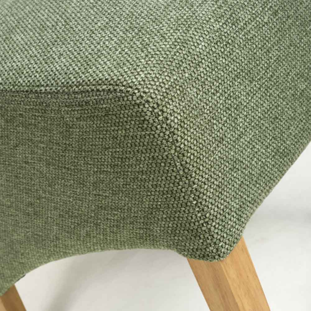 Kyoto Fabric Dining Chairs In Pair - Weave Green