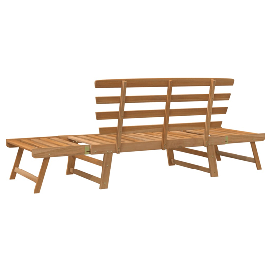 Kyra Wooden 2 In 1 Garden Seating Bench In Natural