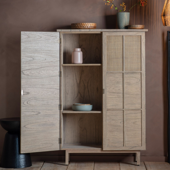 Kyron Wooden Storage Cabinet With 2 Doors In Natural