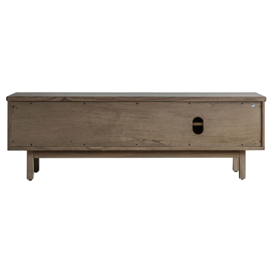 Kyron Wooden TV Stand With 2 Sliding Doors In Natural