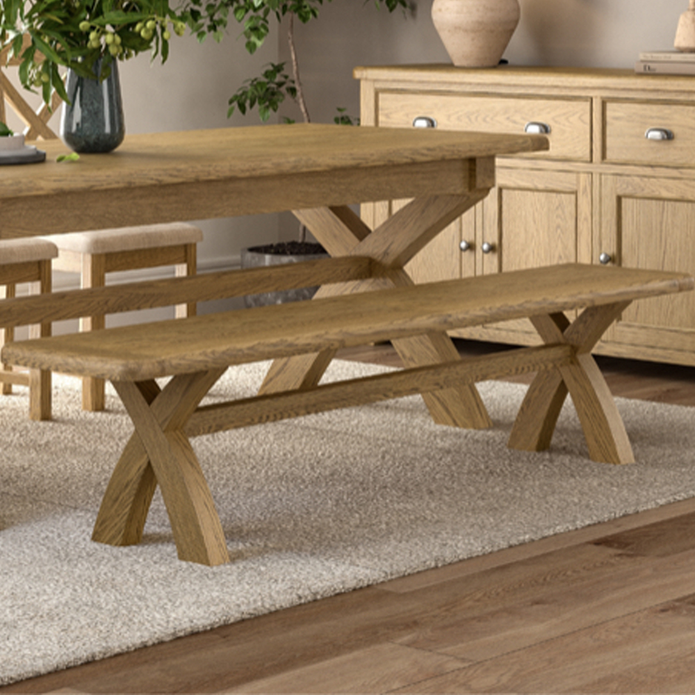 Kysen Wooden Dining Bench in Oak