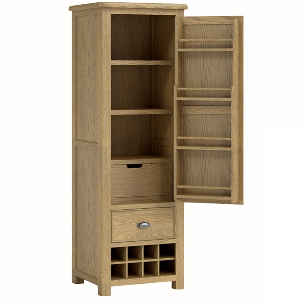 Kysen Wooden Drinks Cabinet with 1 Door in Oak