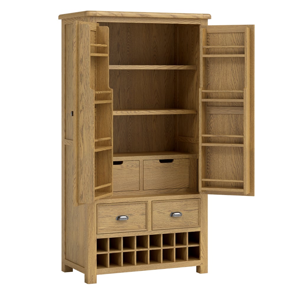 Kysen Wooden Drinks Cabinet with 2 Doors in Oak