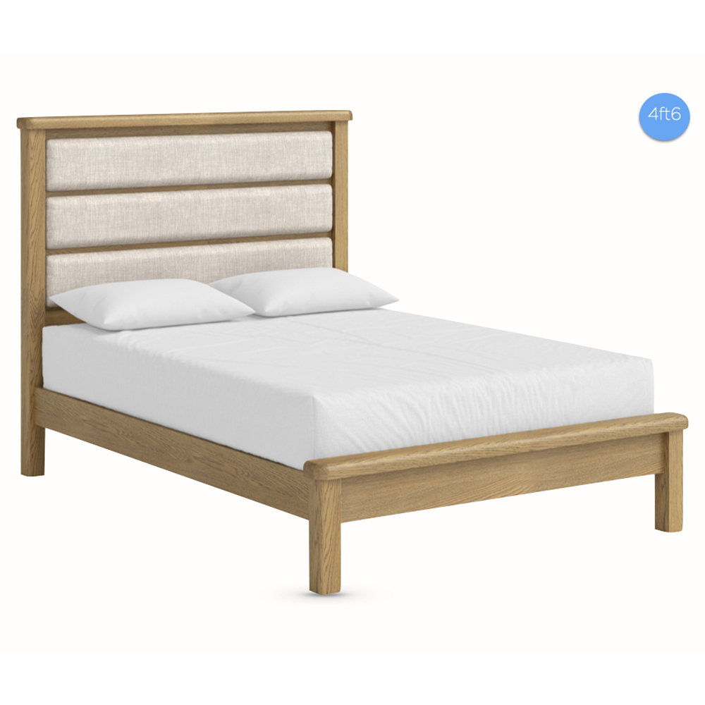 Kysen Wooden Low End Double Bed in Oak