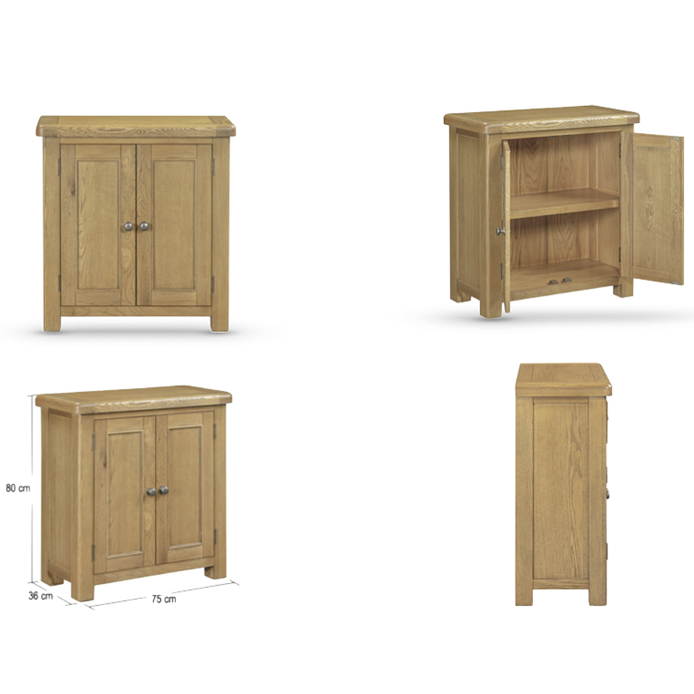 Kysen Wooden Storage Cabinet with 2 Doors in Oak