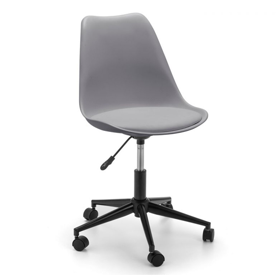 Laasya Wooden Computer Desk With Edolie Grey Office Chair