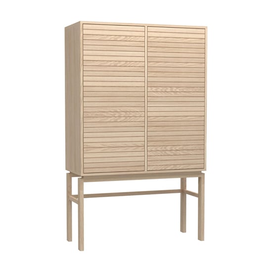 Labasa Storage Cabinet 2 Doors In White Pigmented Oiled Oak