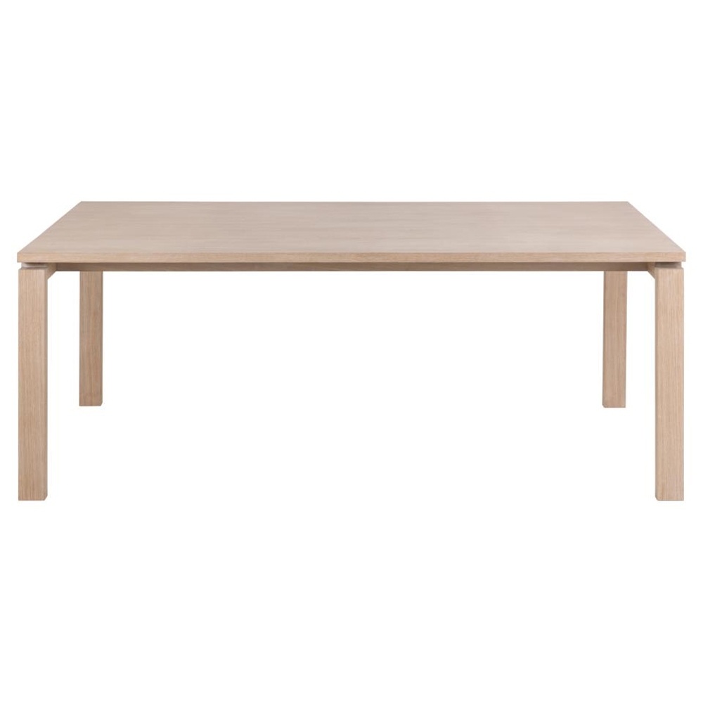 Labasa Wooden Rectangular Dining Table In White Oak