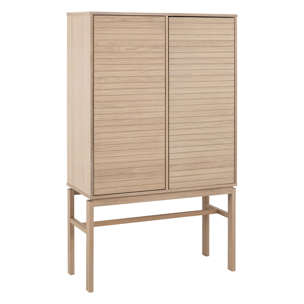 Labasa Wooden Storage Cabinet With 2 Doors In White Oak