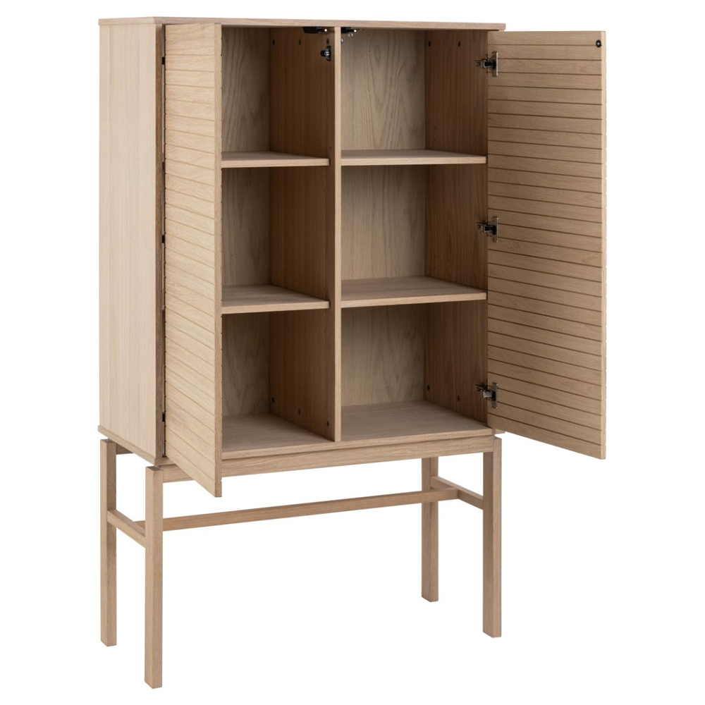 Labasa Wooden Storage Cabinet With 2 Doors In White Oak