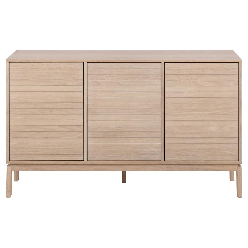 Labasa Wooden Storage Cabinet With 3 Doors In White Oak