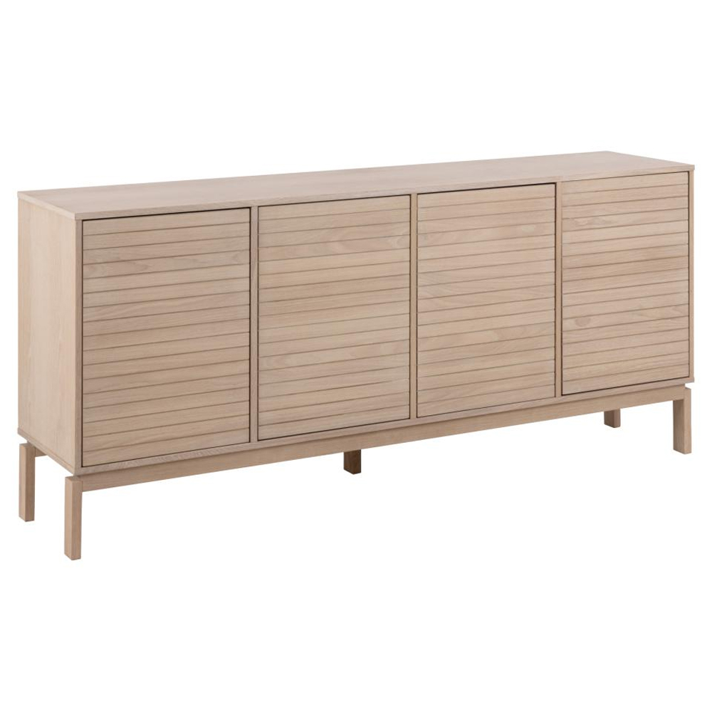 Labasa Wooden Storage Cabinet With 4 Doors In White Oak