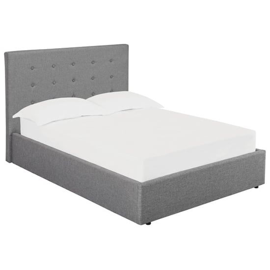 Read more about Lacer fabric double bed in grey