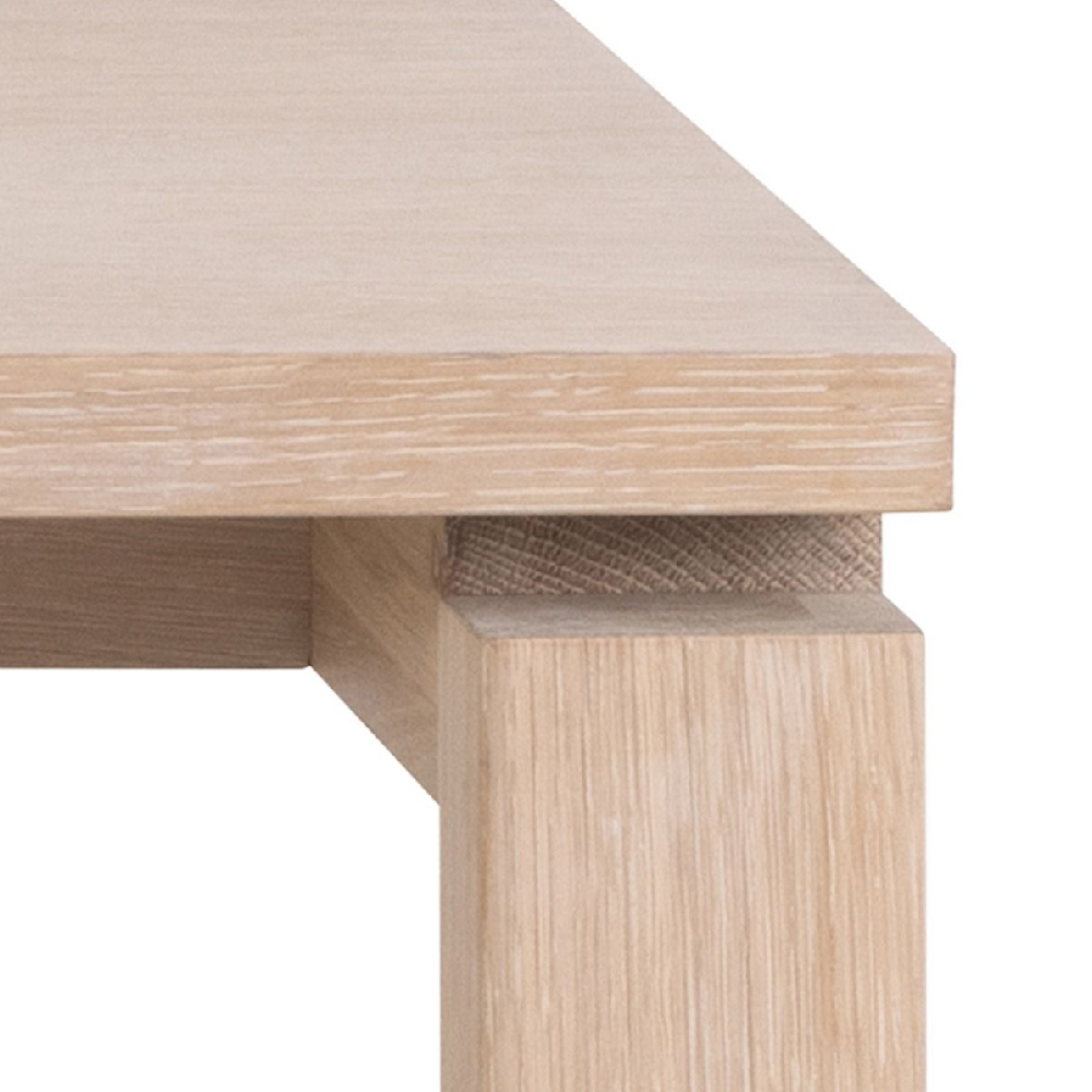 Lacey Wooden Dining Table Rectangular In White Oak