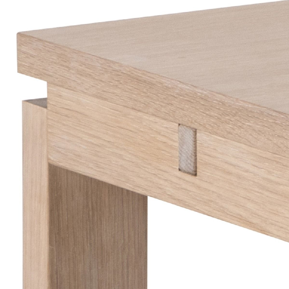 Lacey Wooden Dining Table Rectangular In White Oak