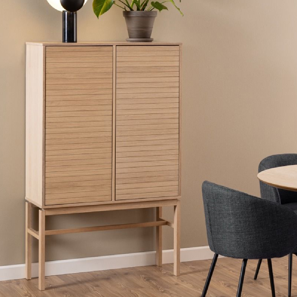 Read more about Lacey wooden storage cabinet with 2 doors in white oak