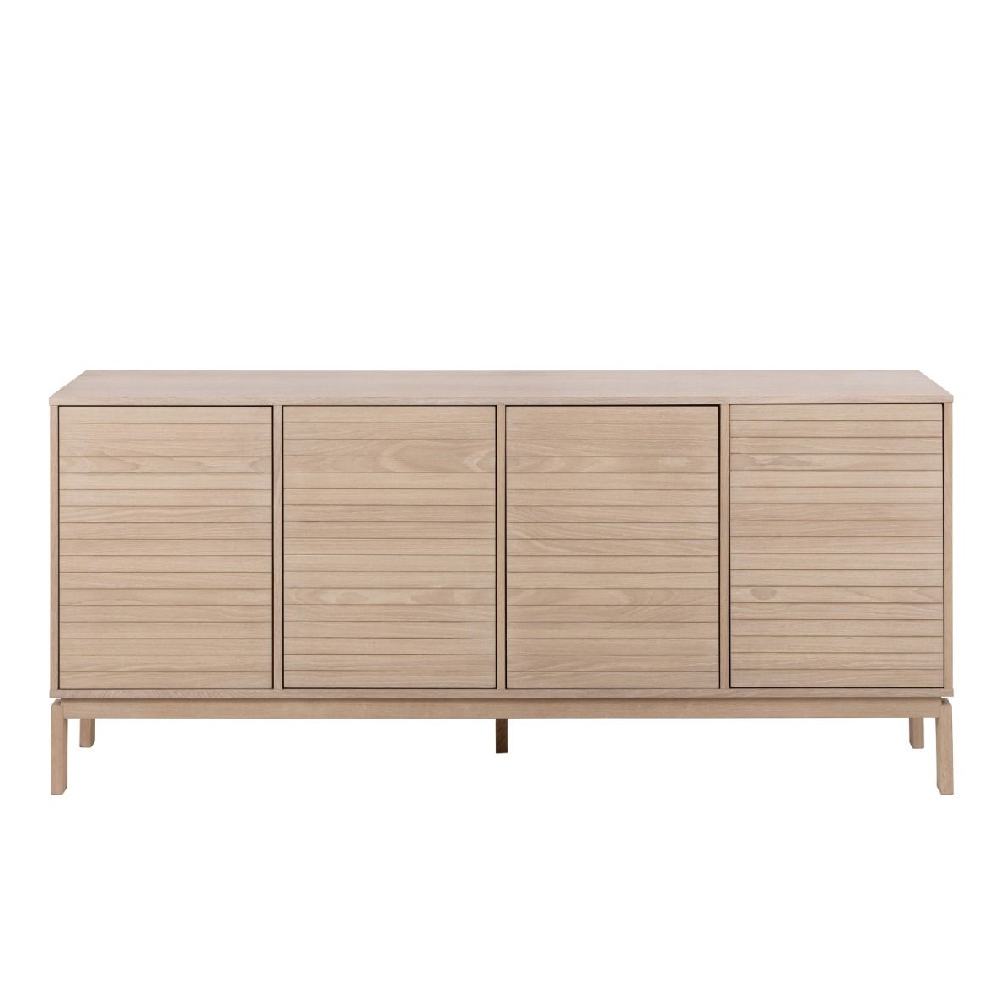 Lacey Wooden Storage Cabinet With 4 Doors In White Oak