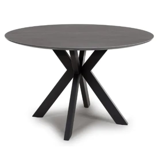 Photo of Lacole sintered stone dining table large round in grey