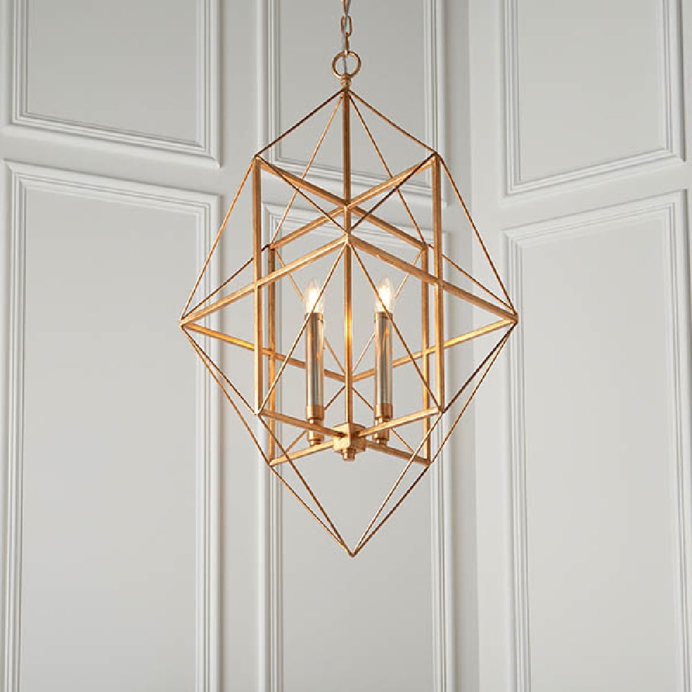 Read more about Laconia metal pendant ceiling light in antique gold silver leaf