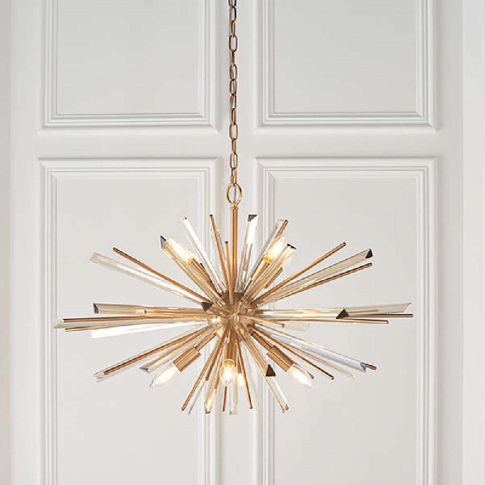 Read more about Laconia prism glass pendant ceiling light in champagne