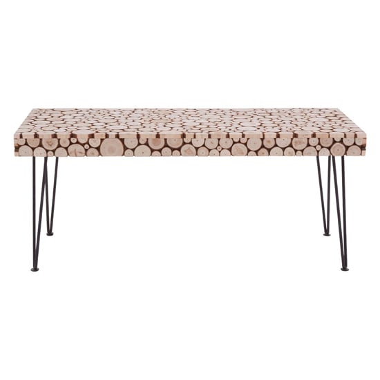 Laconia Wooden Coffee Table With Hairpin Legs In Natural