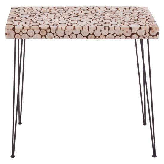 Laconia Wooden Console Table With Hairpin Legs In Natural