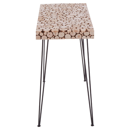 Laconia Wooden Console Table With Hairpin Legs In Natural