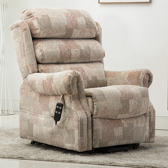 Read more about Ladbroke fabric petite electric recliner chair in autumn mosiac