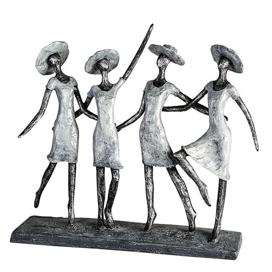 Read more about Ladies poly design sculpture in antique anthracite and silver