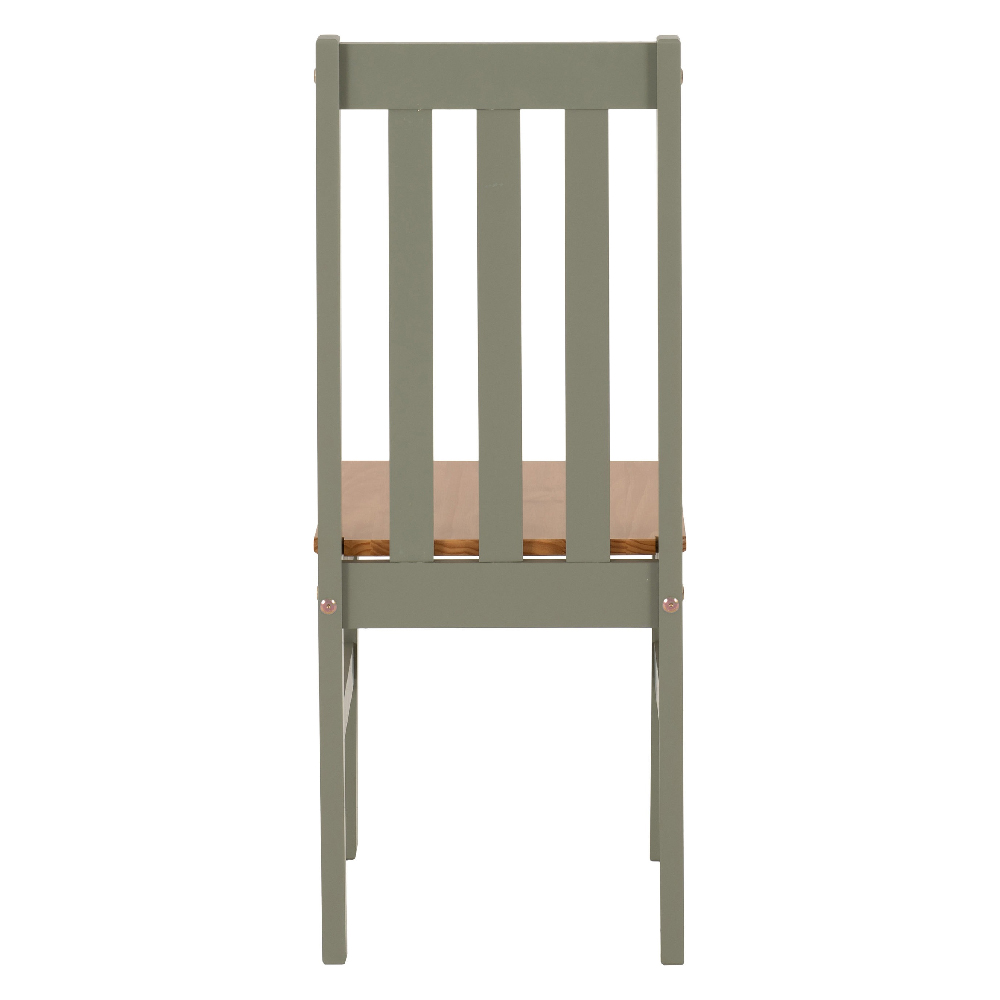 Ladkro Wooden Dining Table With 4 Chairs In Green And Oak