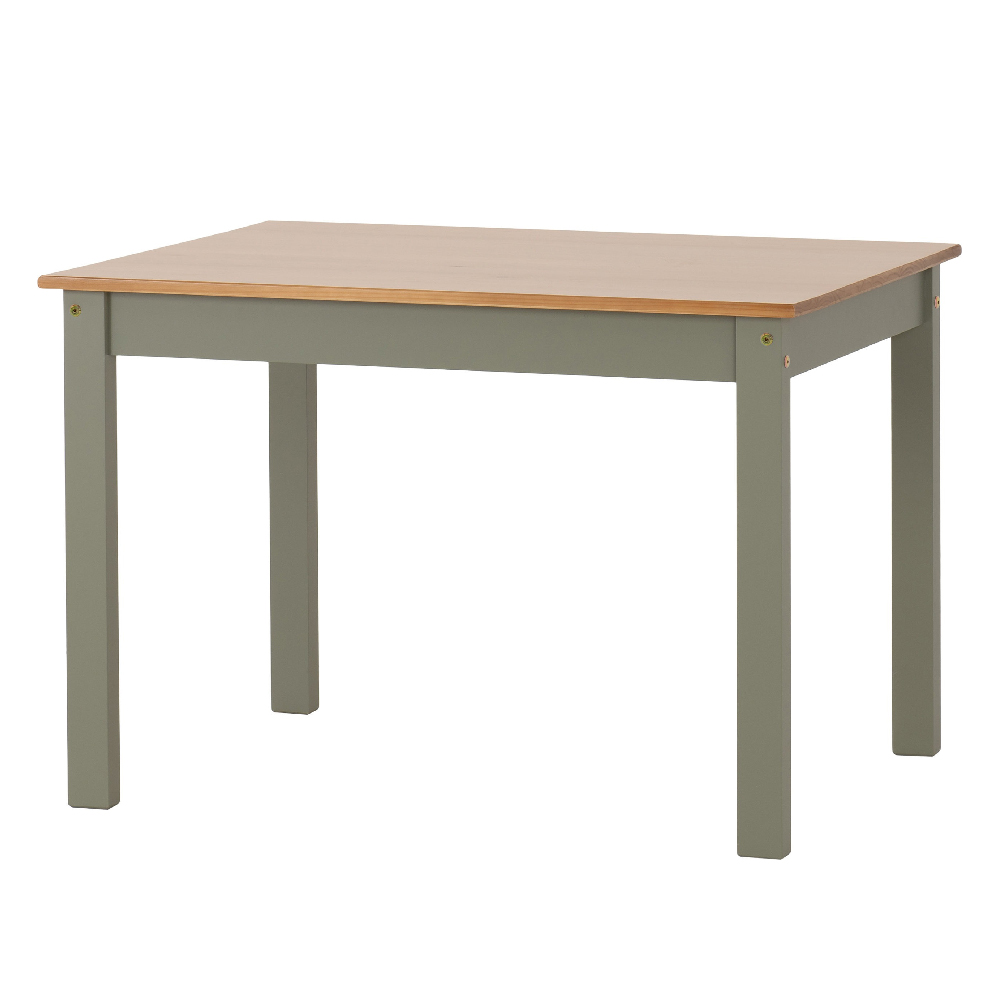 Ladkro Wooden Dining Table With 4 Chairs In Green And Oak